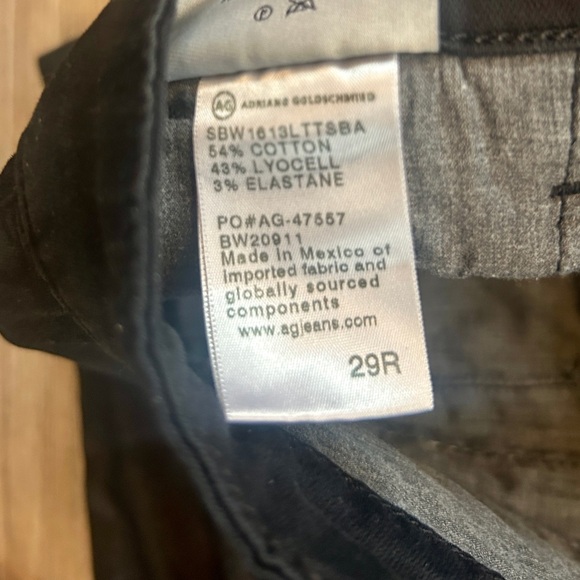 AG Adriano Goldschmied The Caden Slim Chino Pants Black Mid Rise Women’s Size 29 - Picture 14 of 14